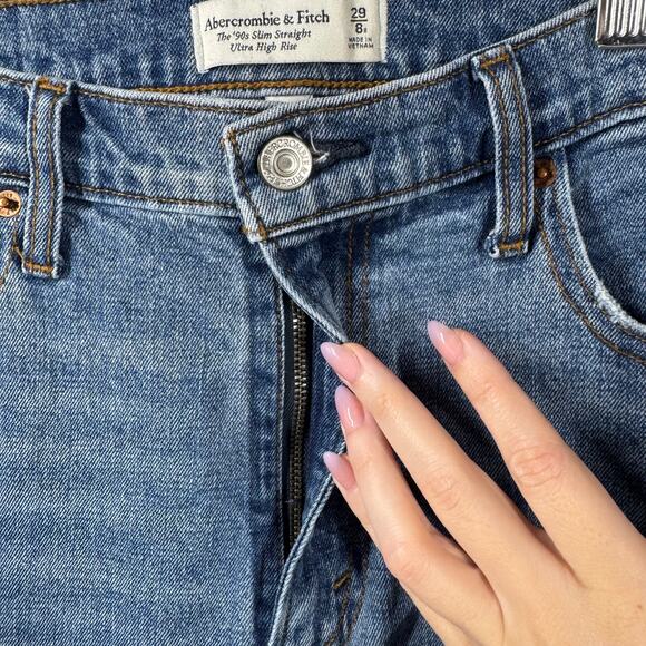 Abercrombie & Fitch The 90s Slim Straight Ultra High Rise Curve Love Women 29/8 - Picture 6 of 8